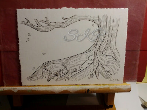 Art commission ink drawing