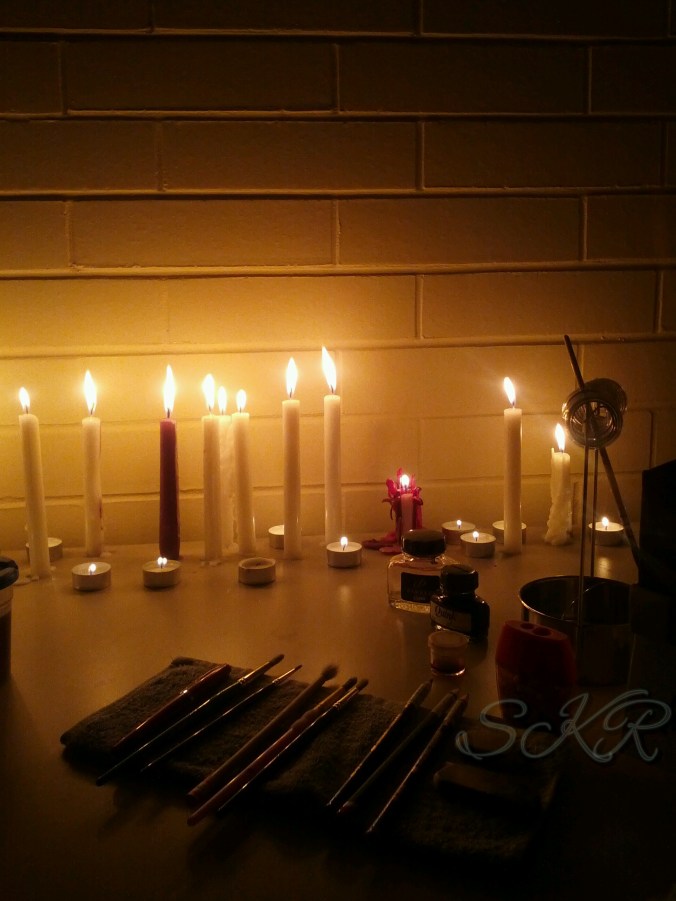 Sarah K Reece - Candlelight in my studio