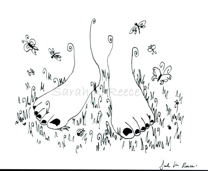 Bare feet watermarked